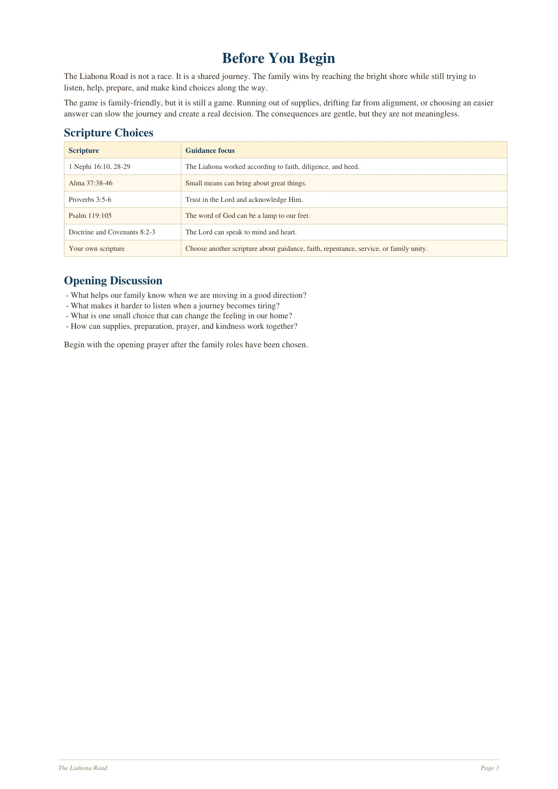 The Liahona Road page 3