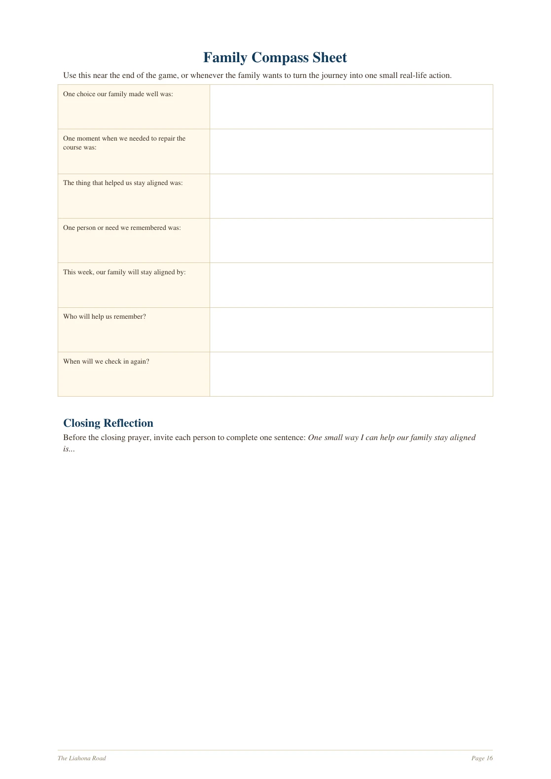The Liahona Road page 16