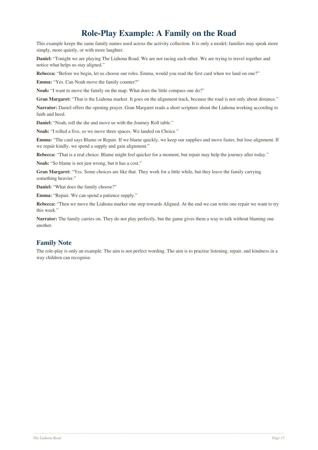 The Liahona Road page 17